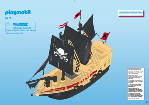 Manual Playmobil set 6678 Pirates Barco de ataque dos piratas