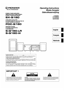 Handleiding Pioneer S-Q180-LR Luidspreker