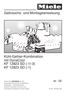 Bedienungsanleitung Miele KF 12923 SD Kühl-gefrierkombination