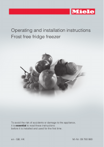 Manual Miele KF 1811 Vi Fridge-Freezer