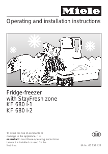 Manual Miele KF 680 i Fridge-Freezer