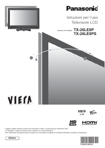 Manuale Panasonic TX-26LE8P Viera LCD televisore