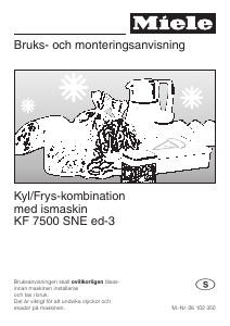 Bruksanvisning Miele KF 7500 SNE ed-3 Kyl-frys