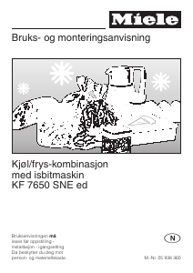Bruksanvisning Miele KF 7650 SNE ed Kjøle-fryseskap