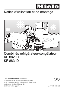 Mode d’emploi Miele KF 882 iD Réfrigérateur combiné