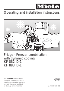 Manual Miele KF 883 i Fridge-Freezer