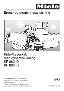 Brugsanvisning Miele KF 883 i Køle-fryseskab