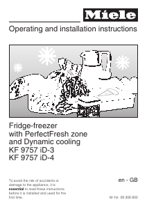 Manual Miele KF 9757 iD Fridge-Freezer