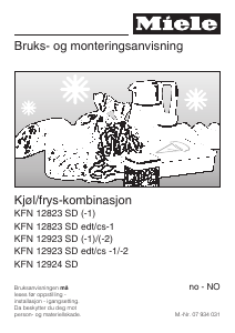 Bruksanvisning Miele KFN 12823 SD Kjøle-fryseskap