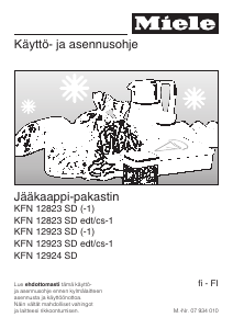 Käyttöohje Miele KFN 12823 SD Jääkaappipakastin