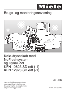 Brugsanvisning Miele KFN 12823 SD ed Køle-fryseskab