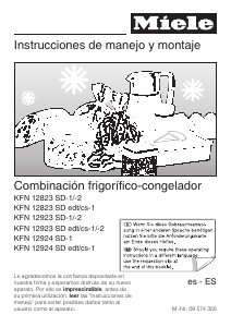 Manual de uso Miele KFN 12823 SD-1 Frigorífico combinado