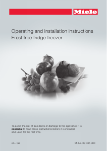 Manual Miele KFN 12823 SD-1 Fridge-Freezer