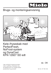 Brugsanvisning Miele KFN 12927 SD edt Køle-fryseskab