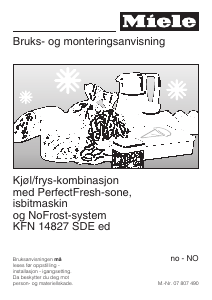Bruksanvisning Miele KFN 14827 SDE Kjøle-fryseskap