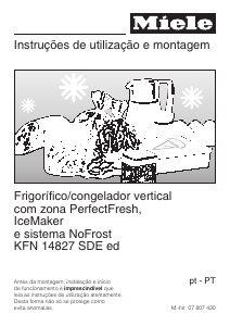 Manual Miele KFN 14827 SDE ed Frigorífico combinado