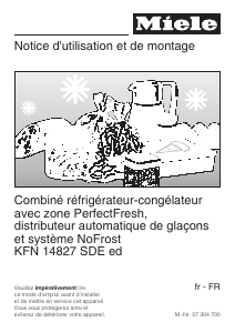 Mode d’emploi Miele KFN 14827 SDE ed Réfrigérateur combiné