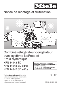 Mode d’emploi Miele KFN 14842 SD Réfrigérateur combiné