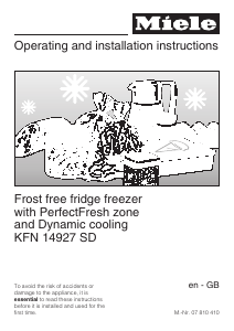 Manual Miele KFN 14927 SD Fridge-Freezer