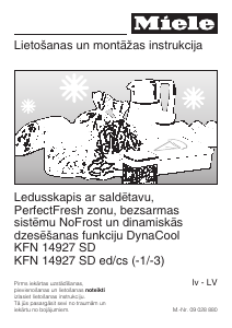 Rokasgrāmata Miele KFN 14927 SD ed/cs Ledusskapis ar saldētavu
