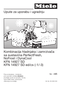 Priručnik Miele KFN 14927 SD ed/cs Frižider – zamrzivač