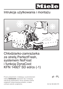Instrukcja Miele KFN 14927 SD ed/cs-1 Lodówko-zamrażarka