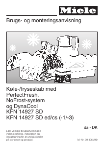 Brugsanvisning Miele KFN 14927 SD ed/cs-3 Køle-fryseskab