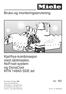 Bruksanvisning Miele KFN 14943 SD ed Kjøle-fryseskap