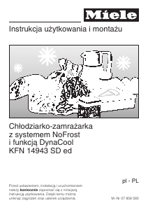 Instrukcja Miele KFN 14943 SD ed Lodówko-zamrażarka
