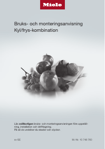 Bruksanvisning Miele KFN 16947 D ed/cs Kyl-frys