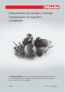 Manual de uso Miele KFN 28032 D ws Frigorífico combinado