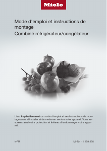 Mode d’emploi Miele KFN 29142 D edt/cs Réfrigérateur combiné