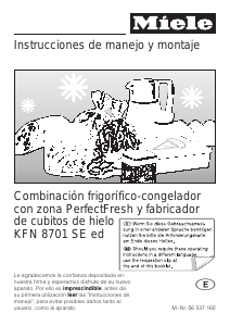 Manual de uso Miele KFN 8701 SE ed Frigorífico combinado