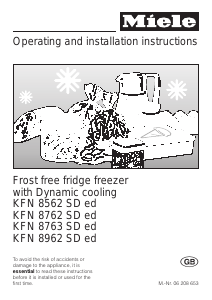 Manual Miele KFN 8763 SD ed Fridge-Freezer