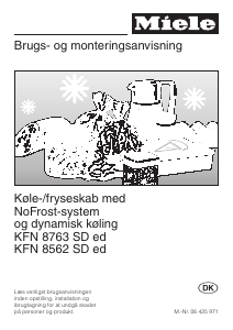 Brugsanvisning Miele KFN 8763 SD ed Køle-fryseskab
