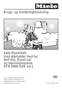 Brugsanvisning Miele KFN 8996 SDE ed-1 Køle-fryseskab