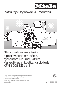 Instrukcja Miele KFN 8998 SE ed-1 Lodówko-zamrażarka