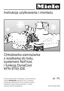 Instrukcja Miele KFN 9755 iDE Lodówko-zamrażarka