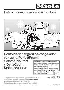 Manual de uso Miele KFN 9758 iD-3 Frigorífico combinado