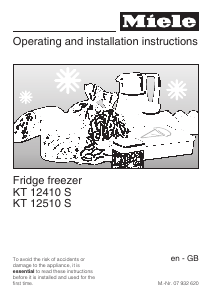 Manual Miele KT 12510 S Fridge-Freezer