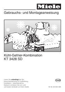 Bedienungsanleitung Miele KT 3428 SD Kühl-gefrierkombination