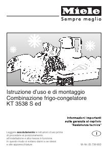 Manuale Miele KT 3538 S ed Frigorifero-congelatore