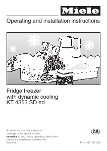 Manual Miele KT 4353 SD ed Fridge-Freezer