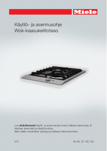 Käyttöohje Miele CS 1011 Keittotaso