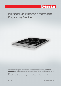 Manual Miele CS 1012-1 G Placa