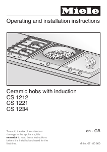 Manual Miele CS 1212 i Hob