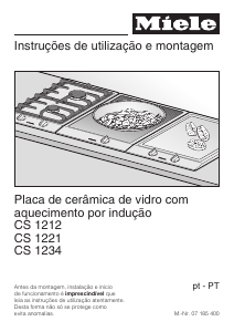 Manual Miele CS 1212 i Placa