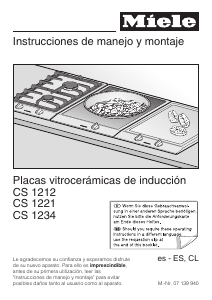 Manual de uso Miele CS 1221 i Placa