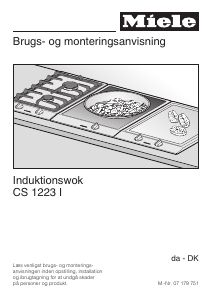 Brugsanvisning Miele CS 1223 Kogesektion