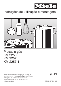 Manual Miele KM 2256 G Placa